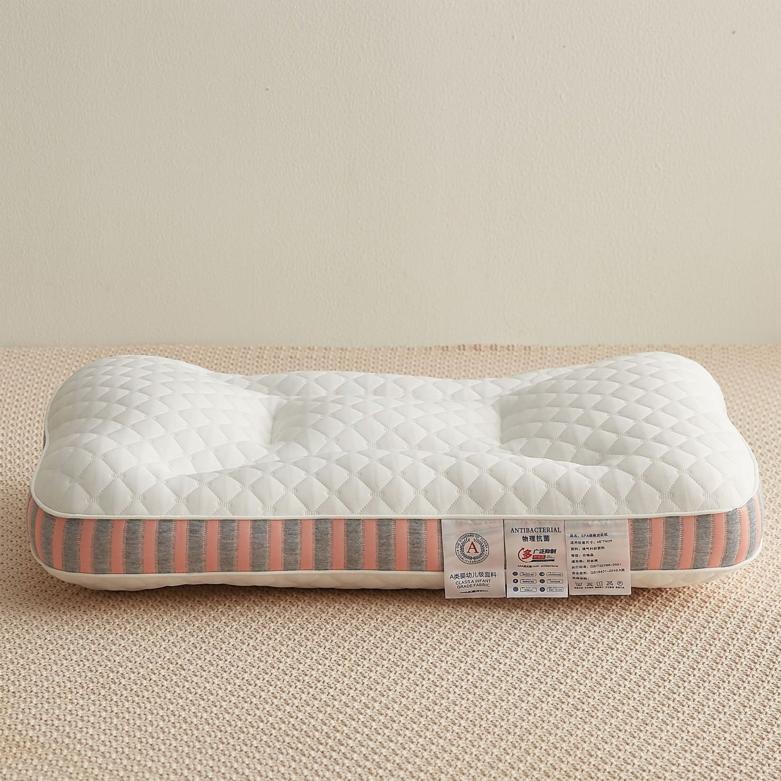 Kchsji Sponge Adjustable Pillow 16.5" x 25.6" Side Back Stomach Sleeping Pillow Soft Ergonomic Neck Cervical Spine Support for Bedroom Living Room Nap Travel Comfortable Rest Relax Sleep Aid