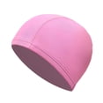 thumbnail image 4 of Gorro de natación unisex transpirable de tela suave de secado rápido para cabello largo y corto. Rosa, 4 of 8