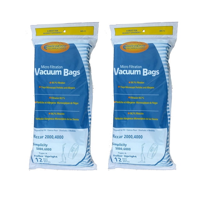 EnviroCare Replacement Vacuum Bags for Riccar 24 Pack