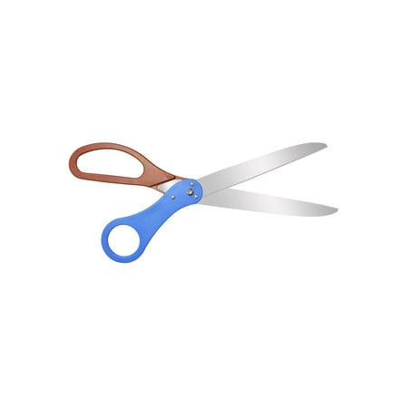 Big Ribbon Cutting Scissors Two Tone Red and Blue Handle 25