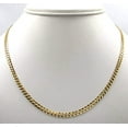 thumbnail image 6 of 10K Yellow Gold 3.5mm Solid Cuban Chain, FREE Microfiber Cloth, Curb Link Mens Womens Necklace, Giorgio Bergamo, 6 of 9