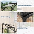 thumbnail image 7 of 4x4FT Lean-to Greenhouse – Walk-In Outdoor Garden Plant Shelter with Adjustable Roof Vent, Sliding Door, Sturdy Aluminum-Steel Frame, All-Season Plant Protection, Green-4x4FT, 7 of 7
