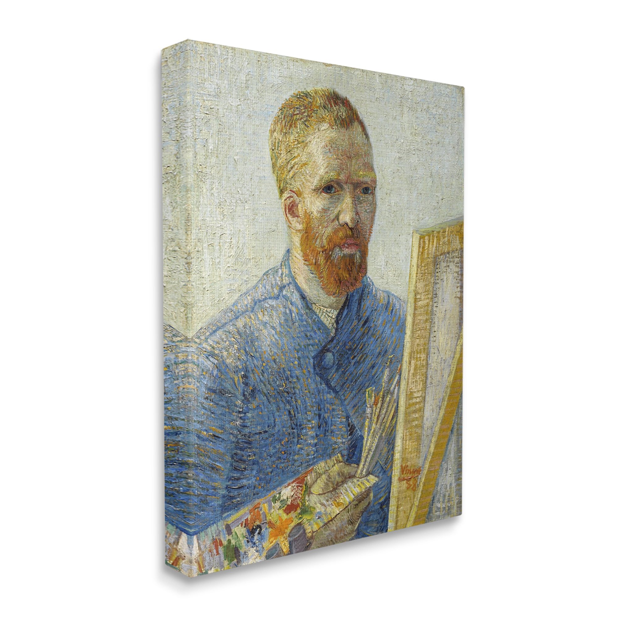 Stupell Industries Zeegezicht als Schilder van Gogh Painting Self-Portrait Painting Painting Gallery Wrapped Canvas Print Wall Art, Design by one1000paintings