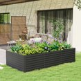 thumbnail image 2 of Outsunny Galvanized Raised Garden Bed, 8' x 4' x 2' Planter Box, Dark Grey, 2 of 10