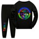 thumbnail image 1 of Pijamas de manga larga para niños y niñas, ropa de dormir con estampado de arcoíris de Navidad, para estar en casa, 2023, 1 of 4
