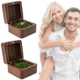 thumbnail image 2 of 1 Pcs Wooden Ring Box,Wooden Box for Engagement Rings,Square Wedding Holder With Single Slot,Promise Rings & Wedding Bands,Retro Proposal Ring Box,Elegant Jewelry Ring Holder,(P,2.17x2.17x1.38 in), 2 of 8