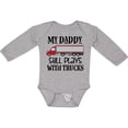 thumbnail image 3 of Inktastic Daddy Still Plays with Trucks Boys Long Sleeve Baby Bodysuit, 3 of 5
