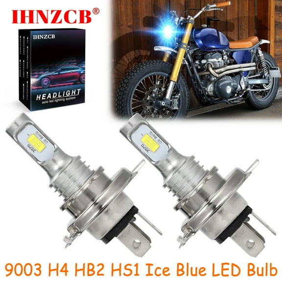 IHNZCB for Kawasaki W650 Z650 Z125 Pro - 2X HS1 9003 H4 HB2 LED Headlights Bulb 55W Ice Blue YTL,Motorcycle Light,Y63