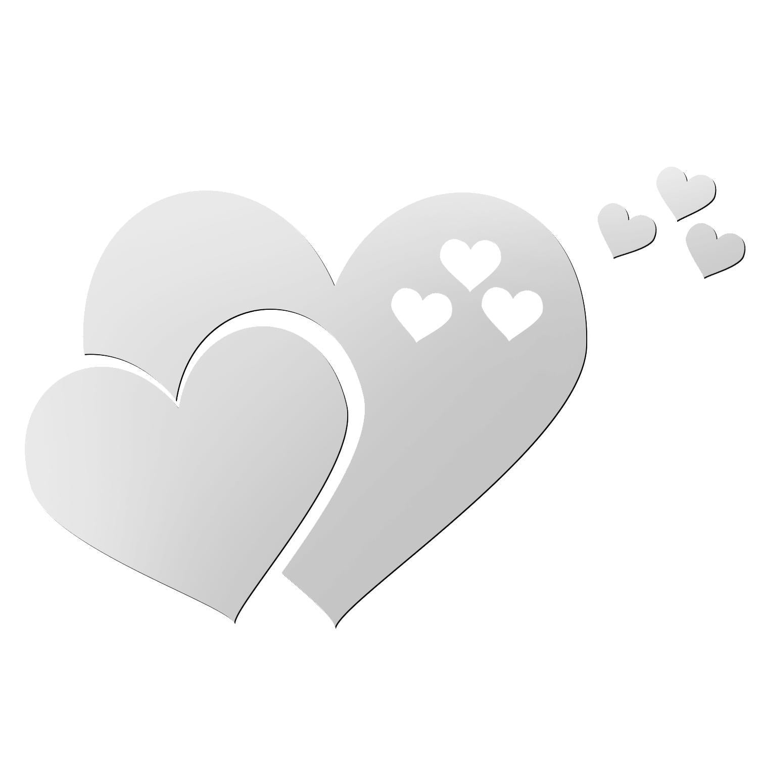 Kids Bedroom Nursery Ceiling Love Hearts Mirror Wall Sticker Caroj