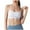 White, variant on AKOEE Spandex Sport Bra Women Padded Racerback Low Impact Spaghetti Thin Strap Workout Yoga Comfort Bra (XL, White)