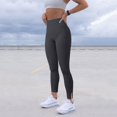 thumbnail image 6 of Women's High Waist Yoga Pants 4 Way Stretch Split Leg Design Leggings, 6 of 7