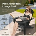 thumbnail image 2 of Patiojoy 2PCS HDPE Adirondack Chair W/Ergonomic Design&Ottoman Outdoor Lounge Armchair Chair for Yard&Patio Black, 2 of 6
