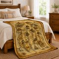 thumbnail image 6 of Vintage Fantasy Map Design, Peaceful Mountain Lake Scene, Warm Flannel Blanket for Cabin and Lodge with Detailed Artwork, Outdoor Lovers Camping Gift, Fantasy Home Decor, 6 of 7