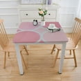 thumbnail image 3 of nygtbtfer Geometric Abstract Table Cloth, Fitted Tablecloths with Elastic Edge, Wipeable Table Cover for Kitchen Wedding  Contemporary Pink White Stripes Lines, 3 of 7