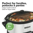thumbnail image 6 of Hamilton Beach 7 Qt Programmable Slow Cooker, Stoneware Crock with Removable Pot, Stainless Steel, 6 of 10