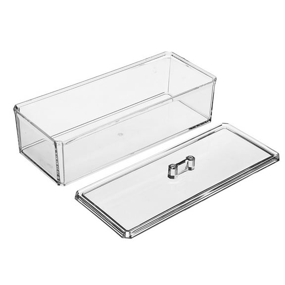 DEEPCRAFF 1Pack Teabag Organiser .6x3.7x2.8in Clear Acrylic Transparent Square Food Containers Pantry Use