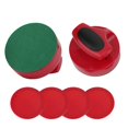 thumbnail image 1 of Air Hockey Pucks Set, Red Plastic Hockey Game Table 94mm Slider Pusher Set 2 PCS Pushers with 4 Pucks Replacement Game Tables Goalies Accessories for Game Tables Equipment Accessories, 1 of 4