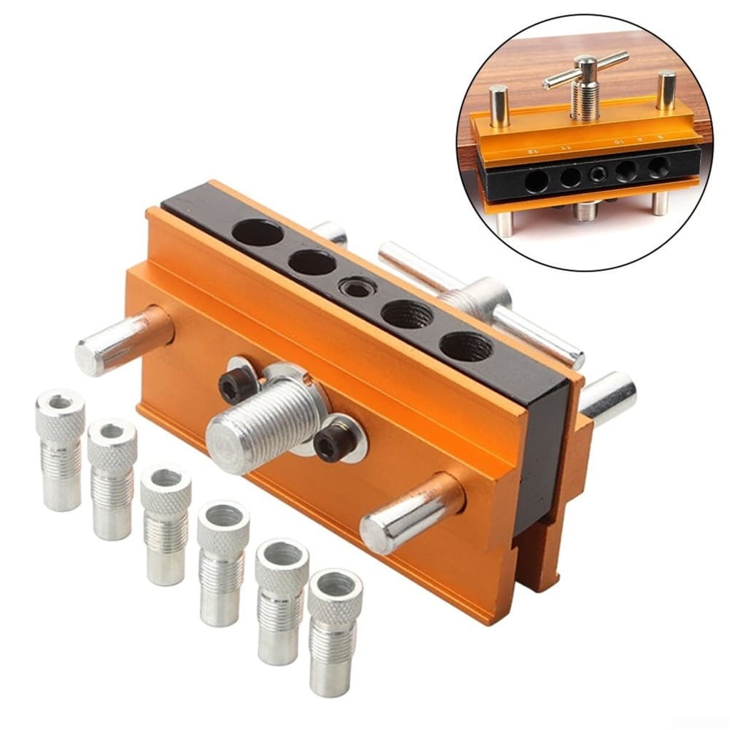 Centering Doweling Jig Widen Wood Dowel Jig Drill Jig for Straight Holes 6 Drill Guide Bushings Set