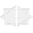 thumbnail image 2 of 24"OD x 2"ID x 13 1/4"C x 1"P Axel Architectural Grade PVC Contemporary Ceiling Medallion, Two Piece, 2 of 11