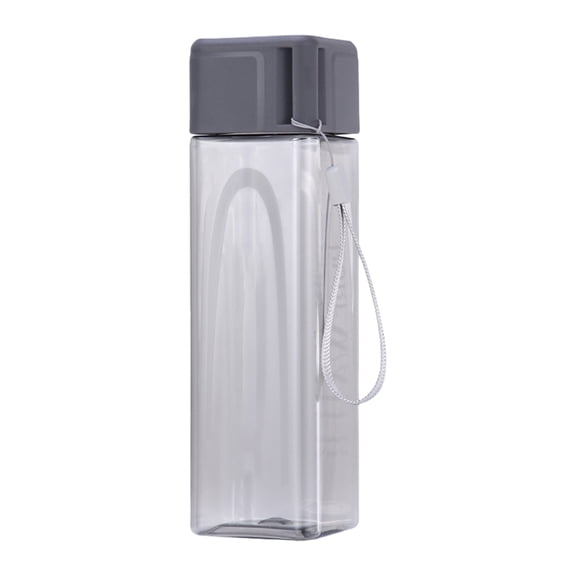 Water Bottle 500ML Right-Angled Polymer Cup, Clean Style Transparent Water Glass for Daily Use, Portable Sports Water Bottle for Outdoor Student