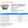 thumbnail image 2 of Radiator Cap - Compatible with 1974 - 1980, 1991 - 2001 Jeep Cherokee 1975 1976 1977 1978 1979 1992 1993 1994 1995 1996 1997 1998 1999 2000, 2 of 2