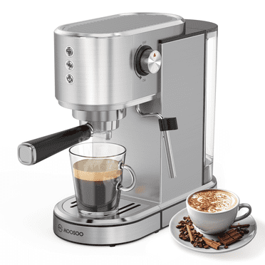 Home Espresso Machine with 20-Bar Professional Italian Pump and Steam Wand, MOOSOO Semi-Automatic Espresso Coffee Maker