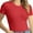 Coral red, variant on Women's Basic Solid Active Soft Short Sleeve Crew Neck Top T-Shirts
