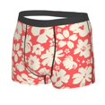 thumbnail image 2 of Wukai Beige Flowers Print Men’s Underwear Breathable Boxer Briefs,&nbsp;Moisture Wicking & Breathable-Small, 2 of 7