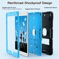 thumbnail image 4 of Case for iPad 6th Generation/iPad 5th Generation (9.7-inch, 2018/2017 Model), iPad Air 2 Case, Hybrid Shockproof Rugged Protective Cover for iPad 9.7 inch with Built-in Kickstand, Black+Blue, 4 of 4