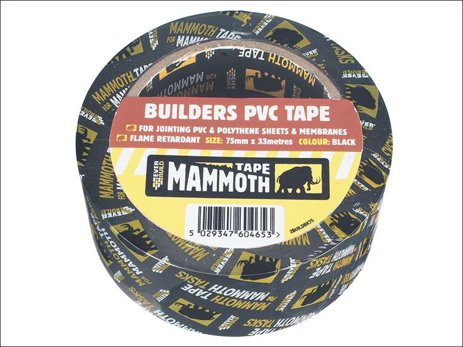 verdrietig veelbelovend hoek Everbuild - Builder's PVC Tape 50mm x 33m Black - Walmart.com
