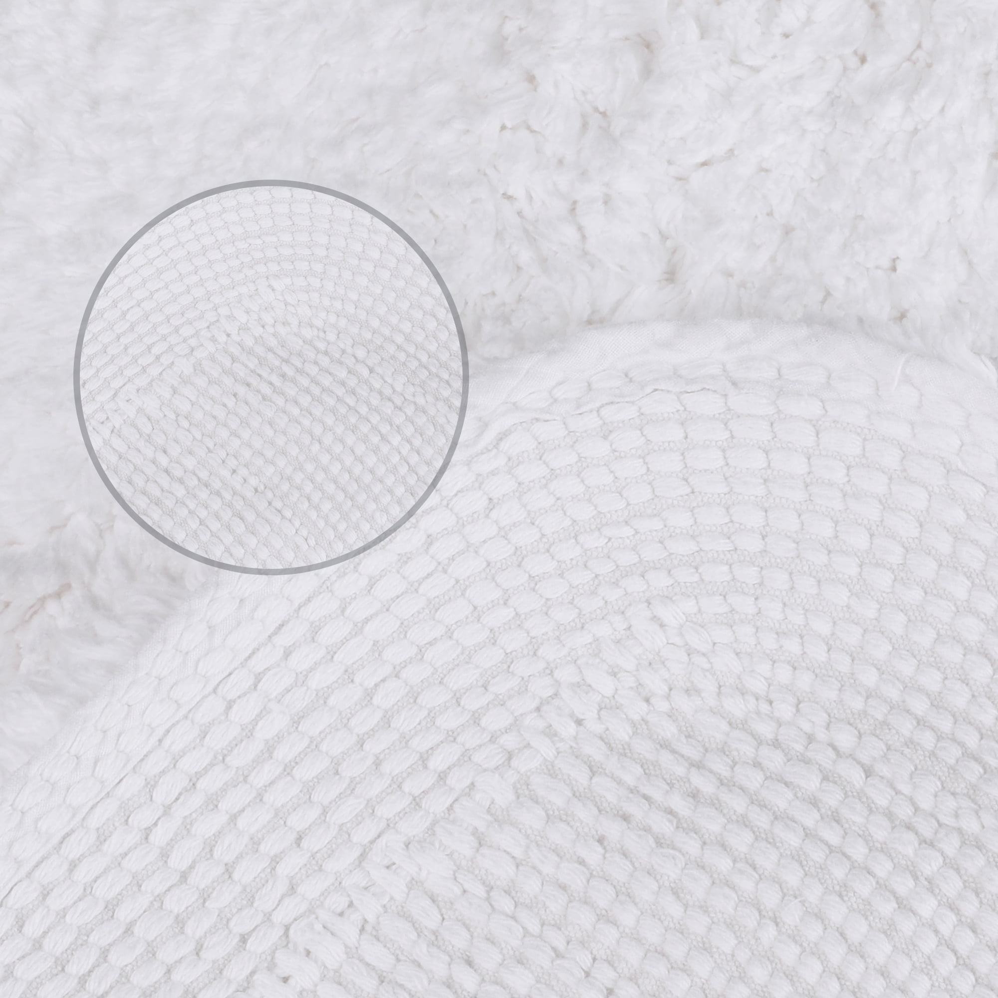 Unique Bargains Cotton Mat Rug Plush Water Absorbent Luxury Rectangular Machine Washable White 20" x 32"