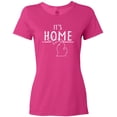 thumbnail image 3 of Inktastic It's Home- State  of Michigan Outline Distressed Text Women's T-Shirt, 3 of 5