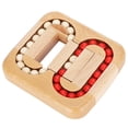 thumbnail image 2 of Juguete de madera con forma de bola plana, Luban Lock, para desbloquear, para adultos y niños, juego de laberinto educativo científico, rompecabezas, 2 of 15