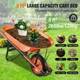 thumbnail image 4 of Chariot de Jardin à une Roue pour Cour Utilitaire avec Capacité de 330 lbs, 4 of 6