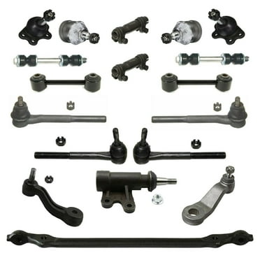 18 Pc Steering Kit Center Link with Idler & Pitman Arms, Upper & Lower Ball Joints, Tie Rod Ends & Sway Bars, Idler Arm Assembly