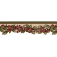 thumbnail image 2 of Concord Wallcoverings Prepasted Wallpaper Border Featuring Fruits on a Vine, Colors Beige Green Brown Red, Size 6 Inches by 15 Feet 5501802, 2 of 4