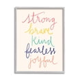 thumbnail image 4 of Stupell Industries Fearless Motivational Words Phrase Rainbow Calligraphy List Graphic Art Gray Framed Art Print Wall Art, Design by Heather McLaughlin, 4 of 5