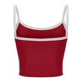 thumbnail image 6 of Women Contrast Strap Slim Fit Backless Vest - Sexy Sleeveless V-Neck Crop Top, 6 of 6