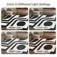 thumbnail image 7 of ODIKA 8'x10' Washable Area Rug Durable, Non-Slip Black White Geometric Abstract Art Design Elegant Contemporary with Bold Contrast for Living Room, Under Sectional, Family, 7 of 7