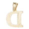 thumbnail image 2 of 10k Real Solid Gold Two Tone D Initial Pendant with Diamond Cut Finish, Available in Different Letters Personalized Letter Jewelry Gifts for Her, 2 of 3