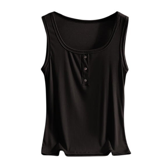 Oplxuo Womens 2025 Summer Tank Tops Ribbed Knit Slim Fit Sleeveless Henley Shirts Casual Basic Button Up Blouse