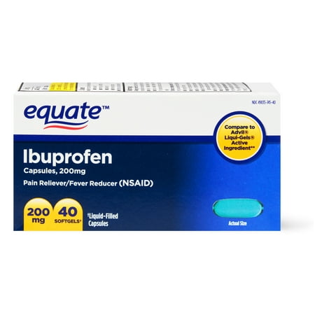 Equate Pain Relief Ibuprofen Softgels, 200 mg, 40 (Best Price On Nexium 40 Mg)
