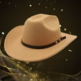 thumbnail image 2 of AWZXDE Unisex Solid Color Wide Brim Fedora Hat Autumn Winter Flat Brim Wool Felt Dress Top Hat for Fashion Casual Caps Outdoor and Party Gold,One Size, 2 of 4