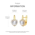 thumbnail image 4 of MULA Gold Plated Buckle Earrings 925 Sterling Silver Sparkling AAA CZ Jewelry Gift for Women, 4 of 6