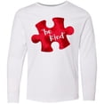 thumbnail image 3 of Inktastic Autism Awareness Be Kind Red Puzzle Piece Long Sleeve Youth T-Shirt, 3 of 5