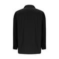 thumbnail image 4 of pstuiky Camisas casuales de manga larga para hombre, Camiseta lisa de manga larga con cuello vuelto para hombre, informal, elegante, cómoda, con bolsillos, botones y cremallera. l, 4 of 6