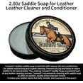 thumbnail image 3 of Saddle Soap for Leather Cleaning-2.8 oz-Leather Cleaner and Conditioner, Protector, and Restorer Leather Craft, Leather Soap for Car Seat, Couch, Shoe, Purse, Boot, Bag, Saddle, 3 of 7