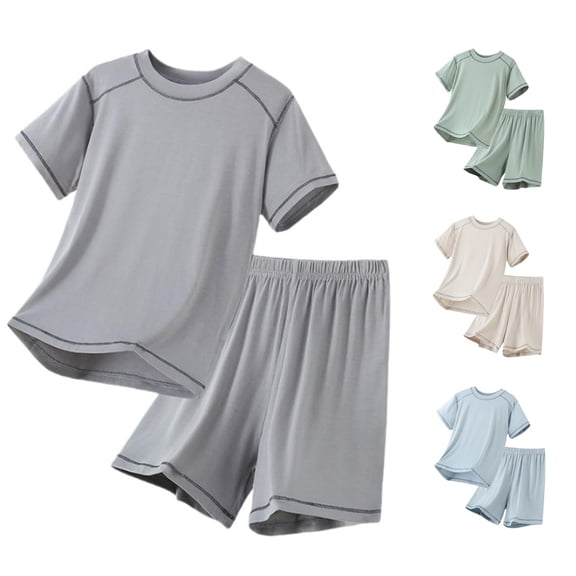Kids Toddler Baby Unisex Spring Summer Short Sleeve Sports Tshirt Shorts Outfits Clothes Boys Outfits 6t 6-7 Years