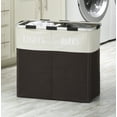 thumbnail image 3 of Whitmor Easycare® Fabric Two Compartment Laundry Hamper, Espresso - for Adult Use, 3 of 10