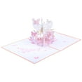 thumbnail image 1 of Bewildely Tarjeta de felicitación del día de San Valentín Flying Flower Basket Bendición Pop Up Card Escultura de papel 3D Regalo creativo Kits de decoración para fiestas Rosado Bewildely HA027145-01, 1 of 6